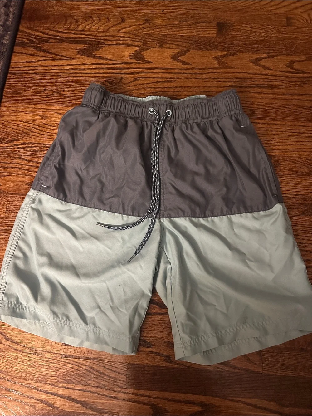 George Two-Tone Gray and Light Gray Swim Trunks